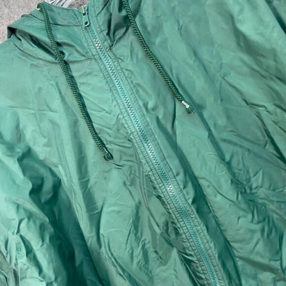 Acadia Small Green Hooded Rain School‎ Uniform Lightweight Lined Windbreaker